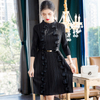 Spring 2020 Big Size Slim Dress Ear Edge New Women's Loose Pleated Dress
