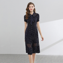 Summer Fashion Dot Print Pleated Fashion New Loose Popular Dresses