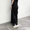 Women Pleated Tops 2020 Spring New Irregular Trousers Casual Straight Pants Two Piece Clothing Set