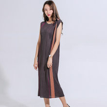 Women Fold Digital Printed Dresses Lady Pleated Loose Big Size Dress