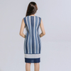 Lady Pleated Sleeveless Dress Digital Print Fashion Loose Big Size Dress