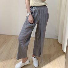 Women New Pleated Broad-legged Trousers Loose Big Size Leisure Pants