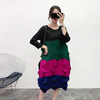 Autumn Winter Women Pleated Fashion New Tidal Loose Big Size Dress