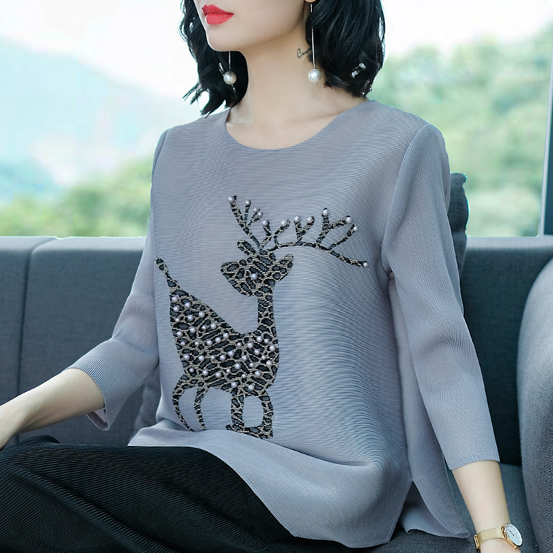 Spring Women Pleated Fashion New Arrival Casual Tops Big Size Shirts