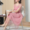 Printed Short Sleeve Dresses New Lace Lady Elegant Women Popular Summer Dresses