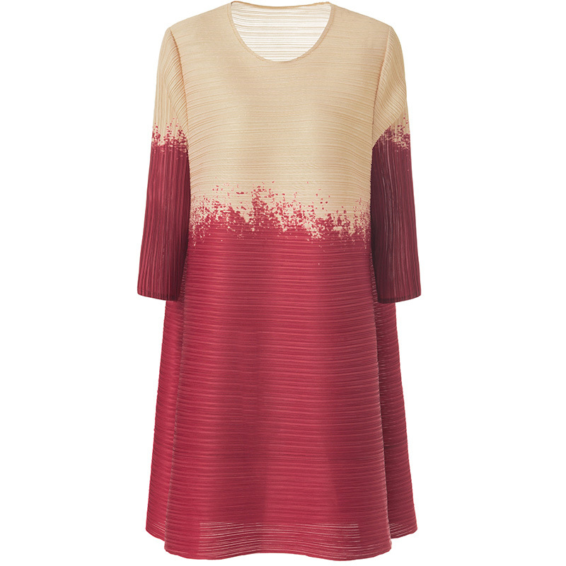 Pleated Foreign Style Large Dress New Belly Covering A-line Dress Spring 2020