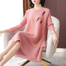 Fake Two Fold Dress Spring New Women's Loose Large Embroidered A-line Dress