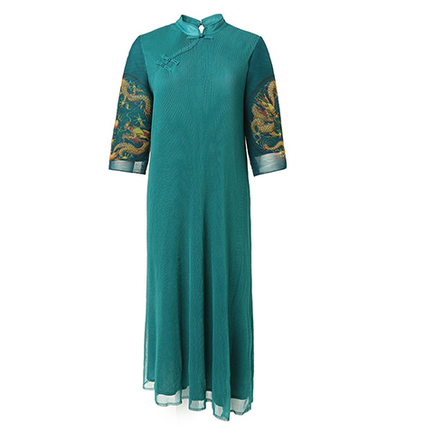 Chinese Style Retro Modified Dress Spring 2021 New Women's Long Temperament Mother Dress