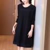 High End Pleated Dress Black Spring Dress 2021 New Women's Loose A-line Dress