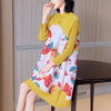Chinese Style Modified Cheongsam Dress Spring New Women's Fashion Foreign Style Printing Age Reducing Plus Size Pleated Dress