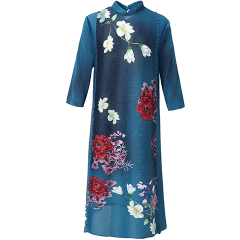 Chinese Style Retro Modified Cheongsam Dress Spring 2021 New Women's Loose Printed Dress