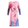Chinese Style Retro Printed Mother's Dress Spring 2021 New Women's Loose Plus Size Pleated Dress