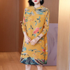 Lady Print Age Reduction Spring 2021 New Loose And Thin Improved Cheongsam Retro Pleated Dress