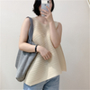 Lady Wrinkle Tops Sleeveless T-shirt Fashion New Solid Color Irregular Loose Size Pleated Shirts