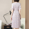 Slim Print Dress Summer New Women's Wear Big Size Pleated Korean Version Tidal Dresses