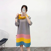 autumn And Winter 2019 Show Women Pleated Dress New Color Big Size Dress