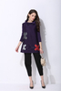 new style pleated long sleeve print flower t-shirt