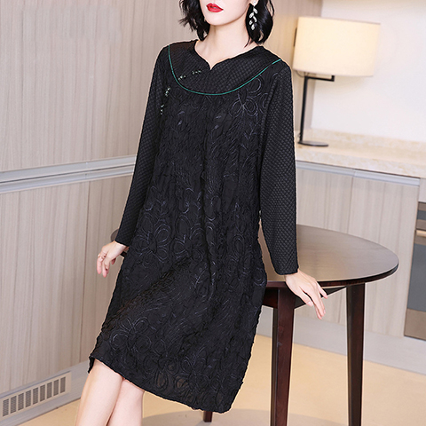 Chinese Style Retro Modified Cheongsam Spring 2021 New High End Pleated Dress