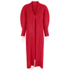 2021 New One Button A-line Loose Long Women's Windbreaker Pleated Coat
