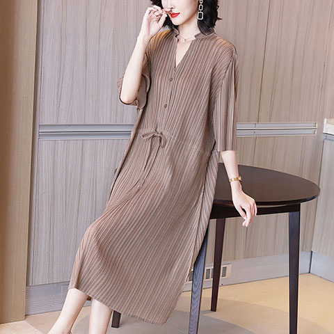 Red Long Size Big Fat Mm Cover Belly Show Thin Dress Spring 2021 New Feminine Mother's Dress