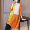 High End Foreign Style Age Reducing Plus Size Pleated Dress Spring Dress