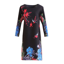 French Retro Chinese Style Modified Cheongsam Dress Spring 2021 New Women's Loose Plus Size