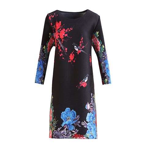 French Retro Chinese Style Modified Cheongsam Dress Spring 2021 New Women's Loose Plus Size