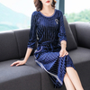 Winter Autumn Women Fashion New Velvet High End Loose Elastic Waist Dress