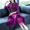 Lace Dress 2019 Ladies'temperament A-shaped Pleats Lady Elegant Dress