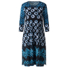 New Spring Pleated Dress Ladies'temperament Ink Printed Loose Large Size Dresses