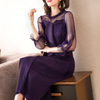 New Spring Summer Dresses Lady Elegant Lace Lantern Sleeve Slim Large Size Dresses