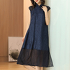 Belly-covering Dress Elegant Qipao-style Chinese Style Pleated National Style Dresses