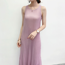 Pleated Suspender Dress 2020 Summer New Japanese Basic Off Shoulder Dress