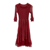 Pleated Polka Dot Dress Spring 2020 New Temperament Red Dress