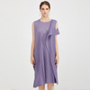 Early Spring 2020 New Irregular Fake Two Piece Dress Temperament Women Pleated Dress