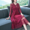 Autumn Women Pleated Fashion New Pleats Dress Lady Elegant Big Size Dress