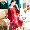 Spring Women Fashion New Popular Big Size Loose Dress Pleated Dress