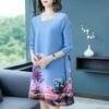 Spring Autumn Trend 2019 Loose-size Pleated Dress New Fashion Print Dress