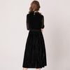 Women Pleated Fahsion New Lace Lady Elegant High Quality Dress