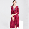 Spring Women Pleated Fashion New Tidal Solid Color Hooded Long Jacket Lady Breaker Coat