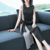 Summer Women Pleated Fashion New Tidal Dress Sleeveless Loose Big Size Dress