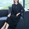 Winter Autumn Women Pleated Fashion New Tidal Loose Big Size Embroidery Popular Dress