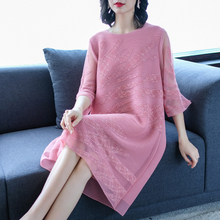 Women Pleated Dress Fashion New Big Size Loose Casual Popular Dress