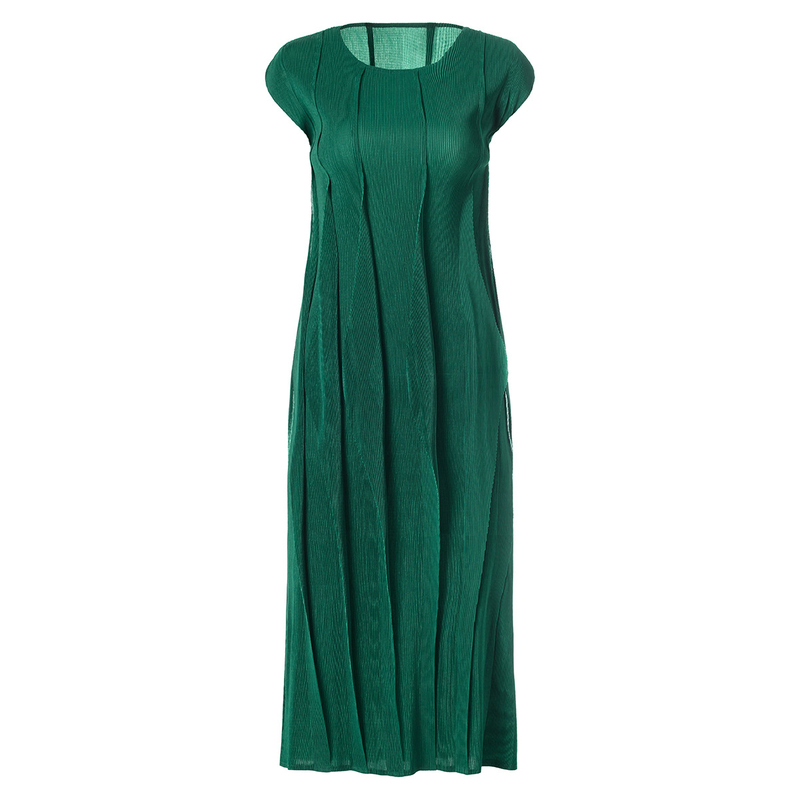 Slim Women Large Size Dresses Summer New Women's Wear Pleated Dresses