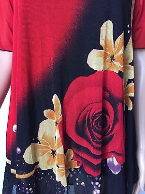Womens shirts Knit print short sleeve Ladies skirts 3XL