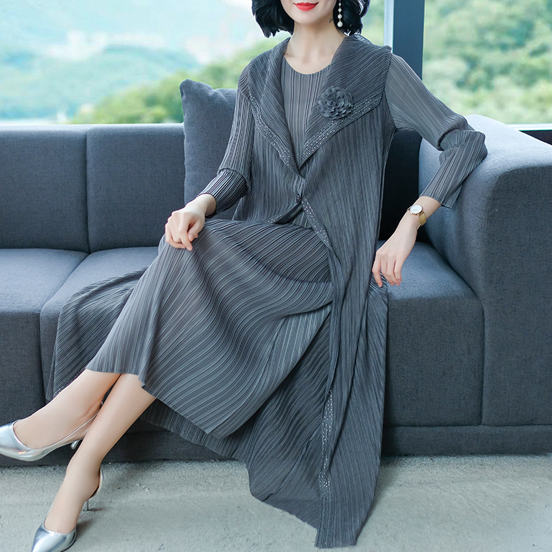 Spring Women Pleated Fashion New Tidal Lady Elegant Popular Dresses