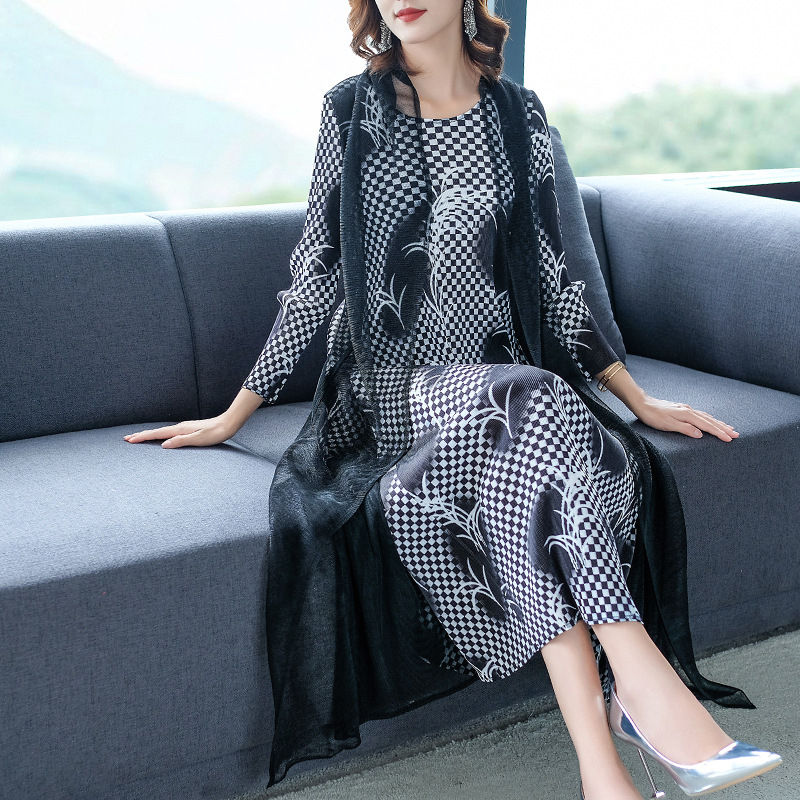 autumn 2019 Women Pleated Dress Loose Big Size Tidal Popular Good Quality Dress