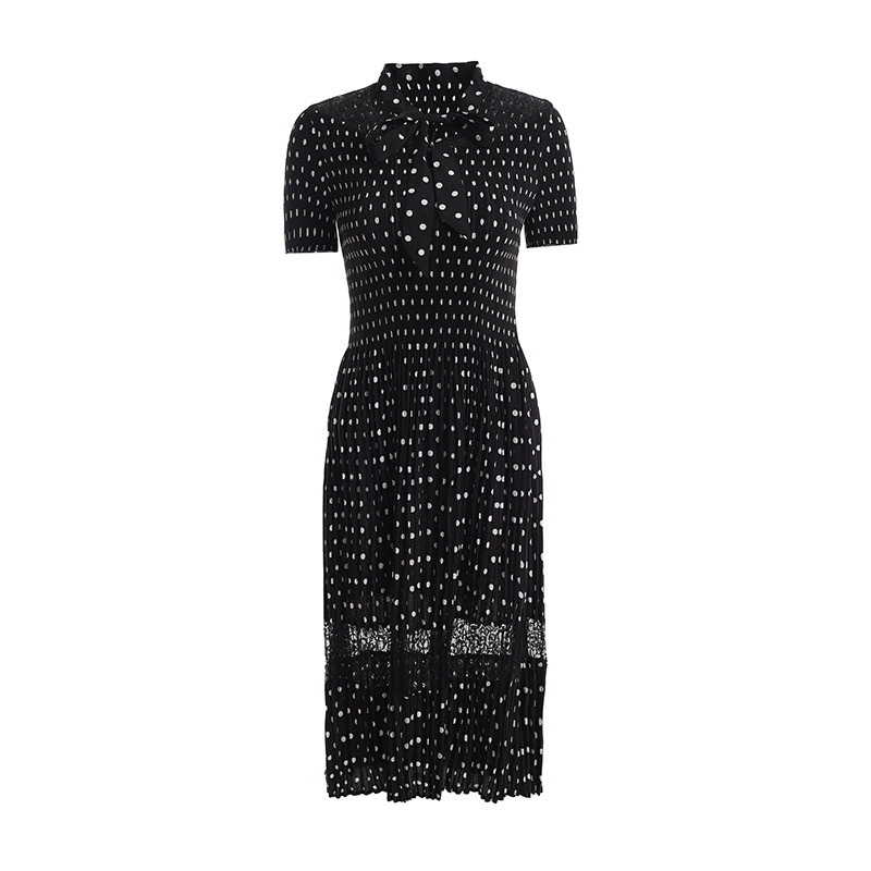Summer Fashion Dot Print Pleated Fashion New Loose Popular Dresses