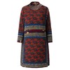 Long Sleeve Dresses New Spring Female Fashion Retro Collar Printed Loose Large Size Wear