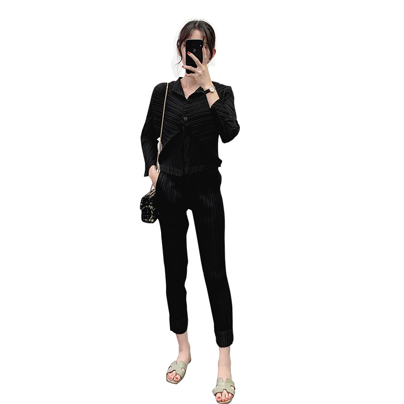Aututmn Women Pleated Jacket Fashion New Popular Tidal Loose Coat
